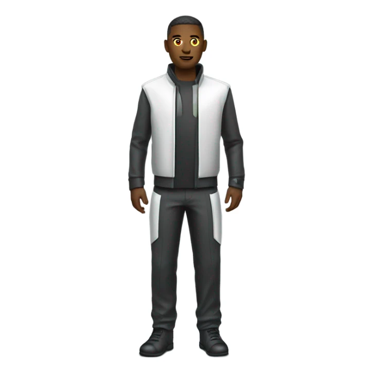 Future man in future clothes sticker