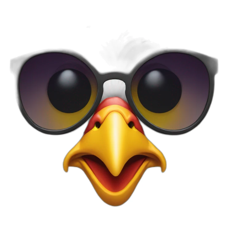 chicken-sunglasses sticker