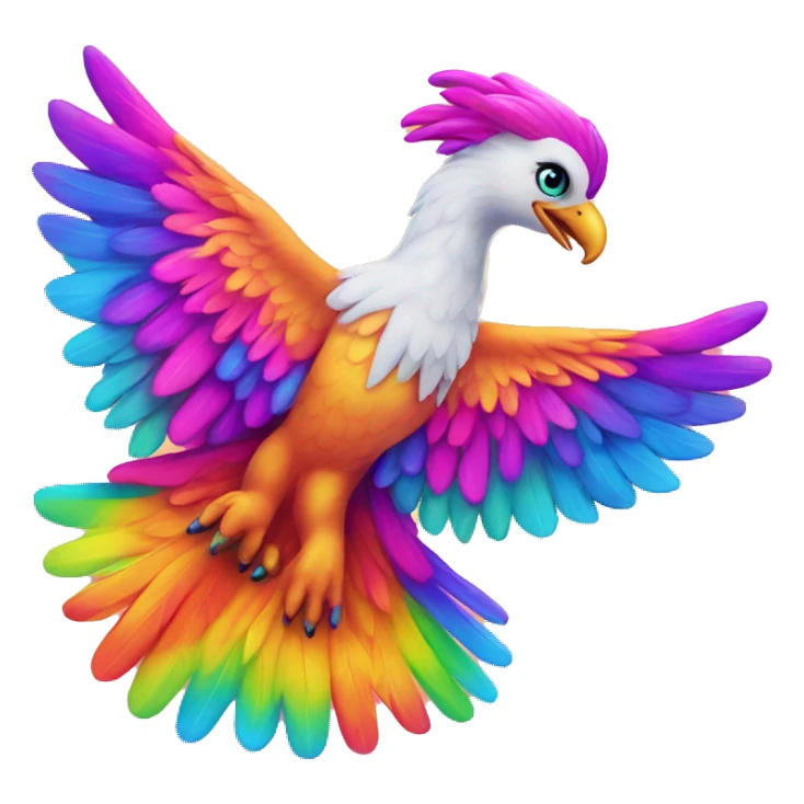Lisa frank phoenix bird  sticker