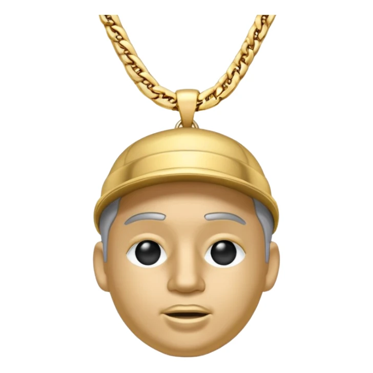 silver rapper necklace sticker