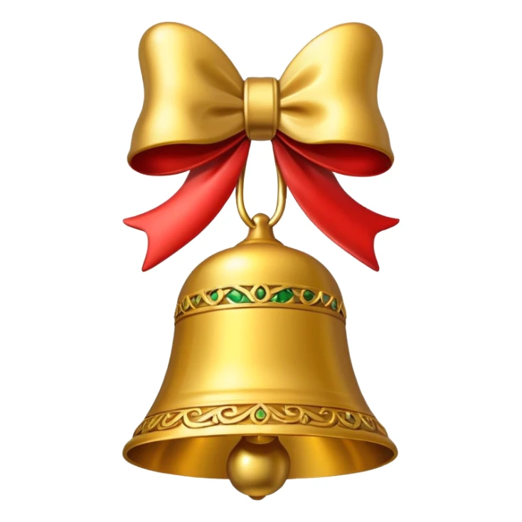 christmas emoji bell sticker