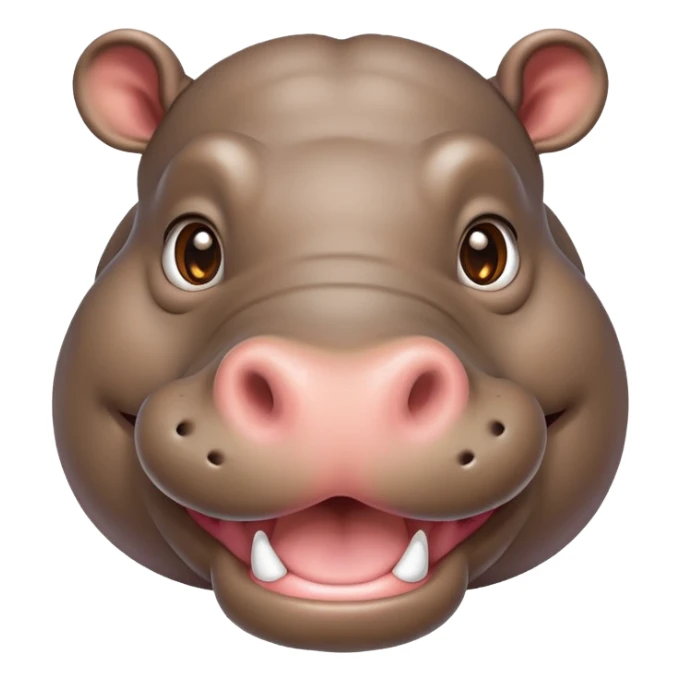 an cheering Happy hippo sticker