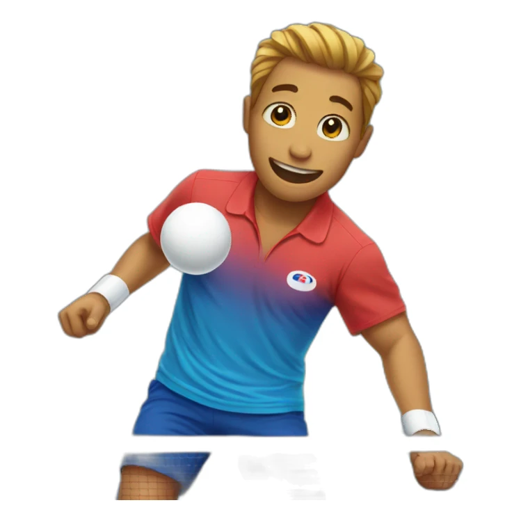 A feet playing table tennis sticker