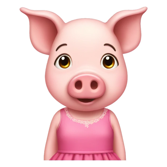 Pig with dress sticker