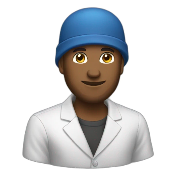 Entrepreneur with skullcap sticker