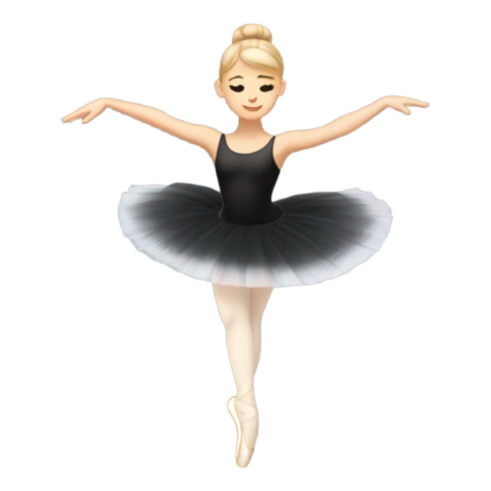 White Ballerina and black tutu sticker