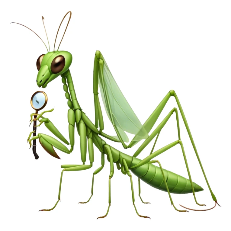 Praying mantis with a monocle  sticker