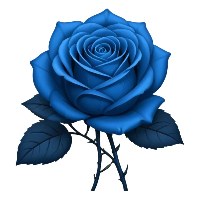 black-blue rose sticker