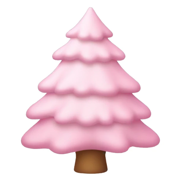 pastel pink christmas tree sticker