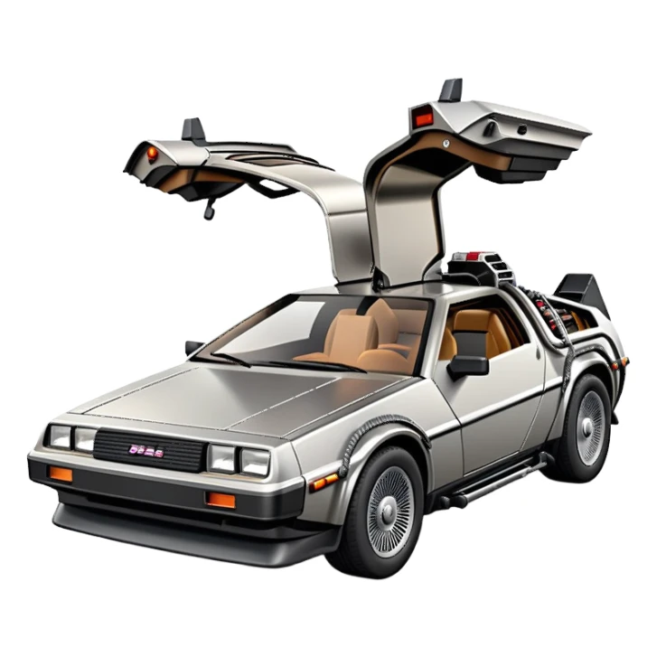 DeLorean time machine car sticker