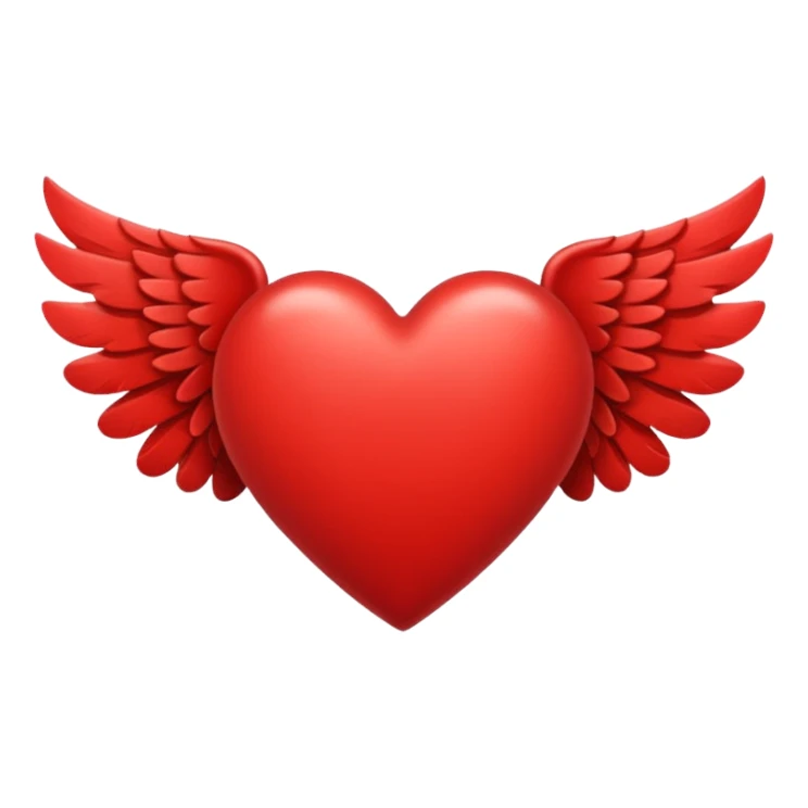 Heart with wings  sticker