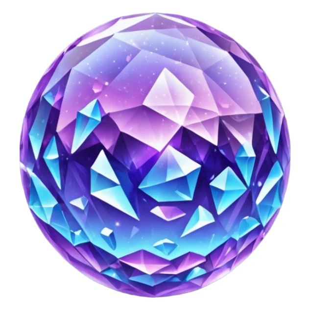 Crystal Planet – surface covered in glowing crystals sticker