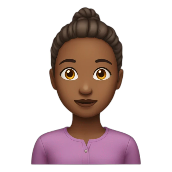 Girl with high forehead sticker