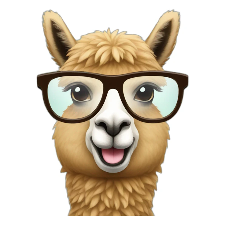 alpaca con lentes sticker