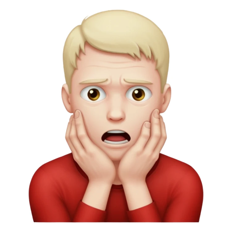 A guy strangling himself sticker