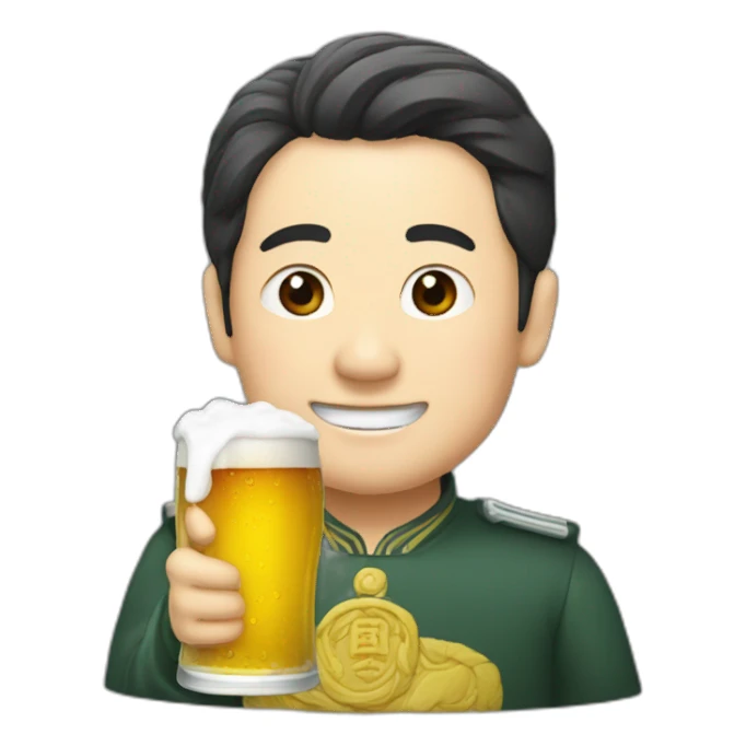 Xi xinping drin beer sticker