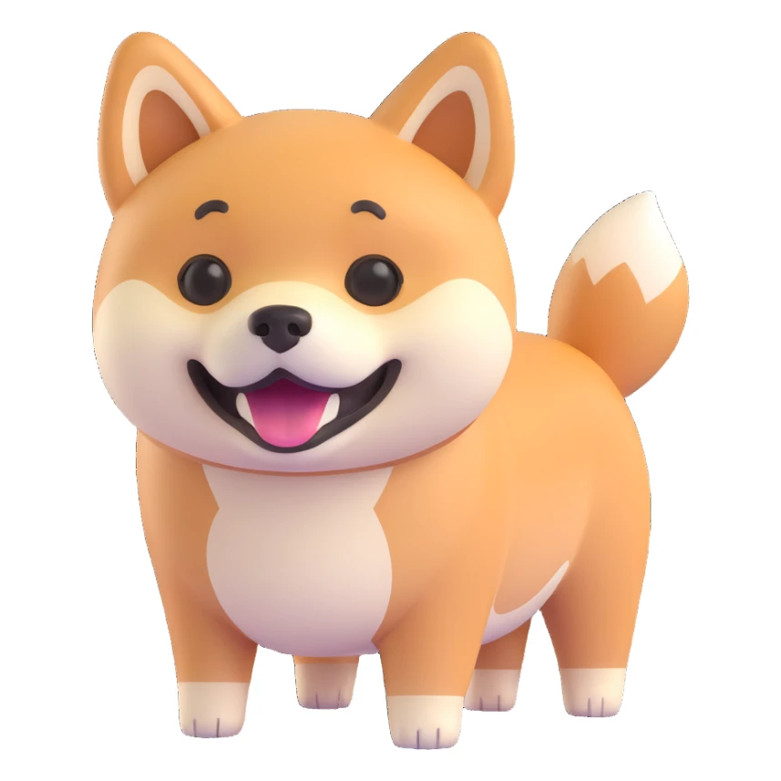 shiba inu happy sticker