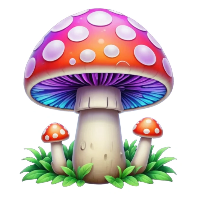 Trippy mushroom sticker