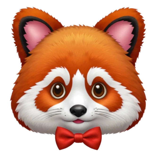 red panda with red bow tie sticker
