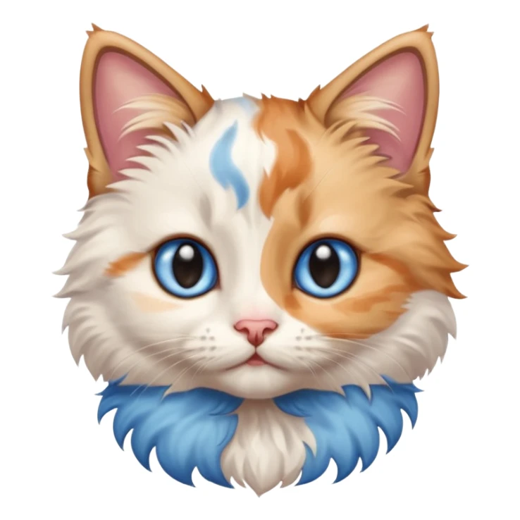 a cute blue eyed kitten sticker