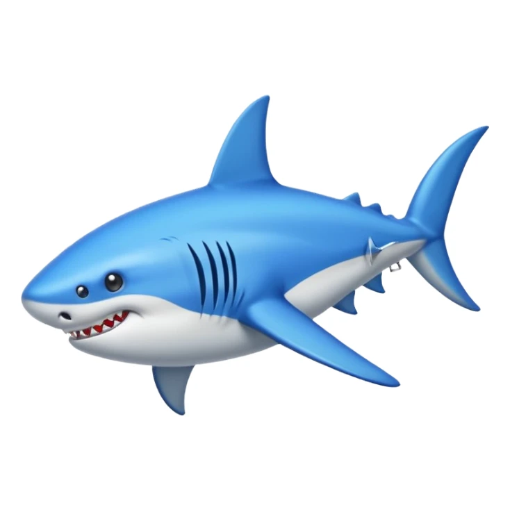 Tiburón con tenis Azules   sticker