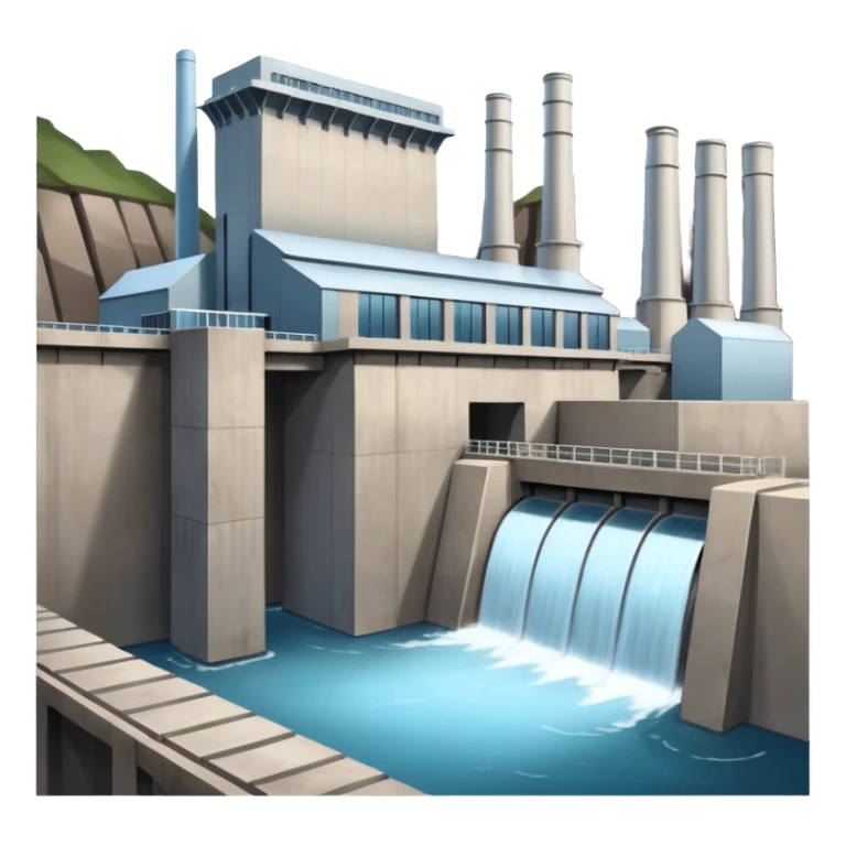 hydroelectric power station sticker