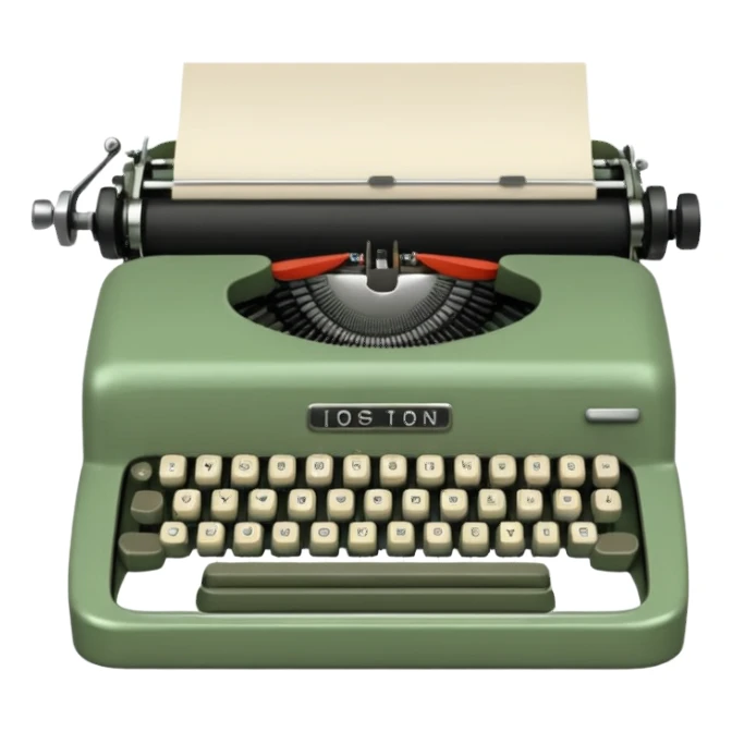 sage typewriter sticker