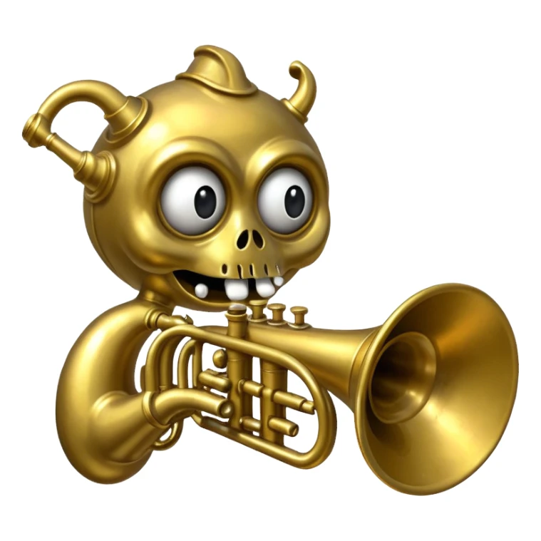 Trumpet monster sticker