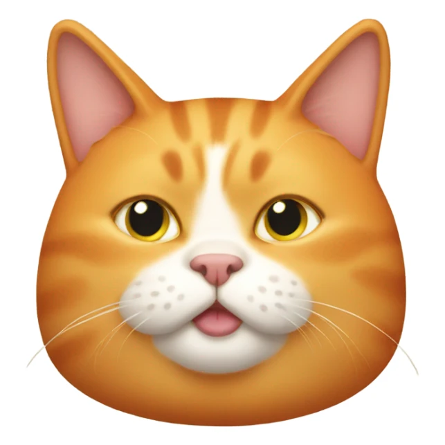 Fat orange cat sticker