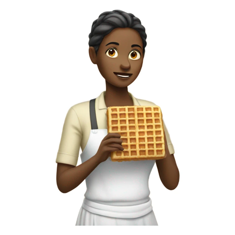 Women with a Waffel  sticker