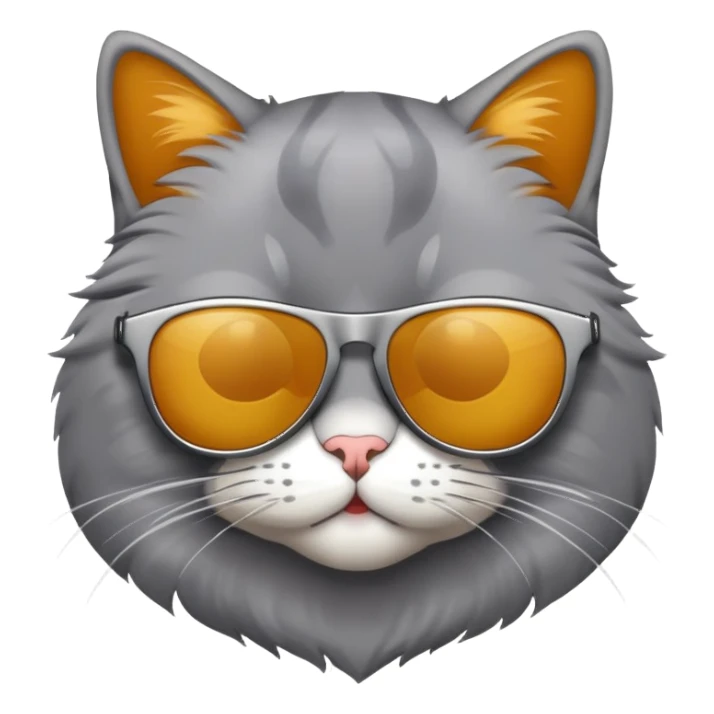 Cat wearing sunglasses sticker