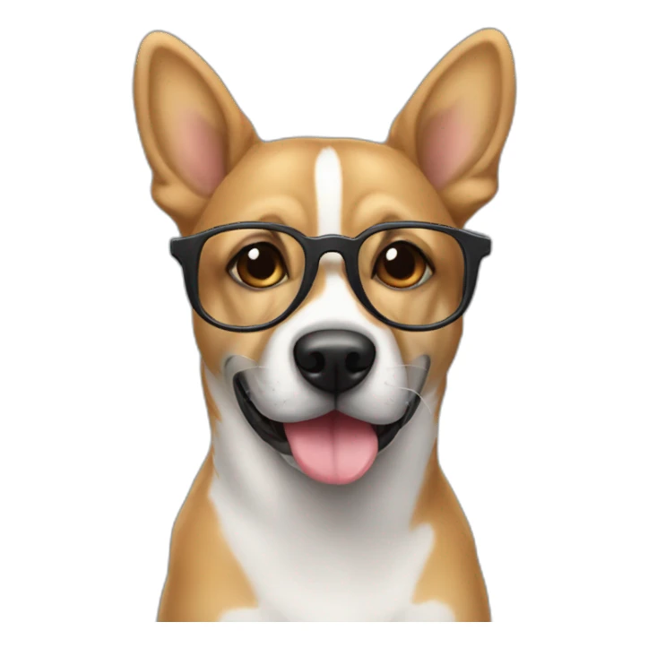perro con lentes sticker