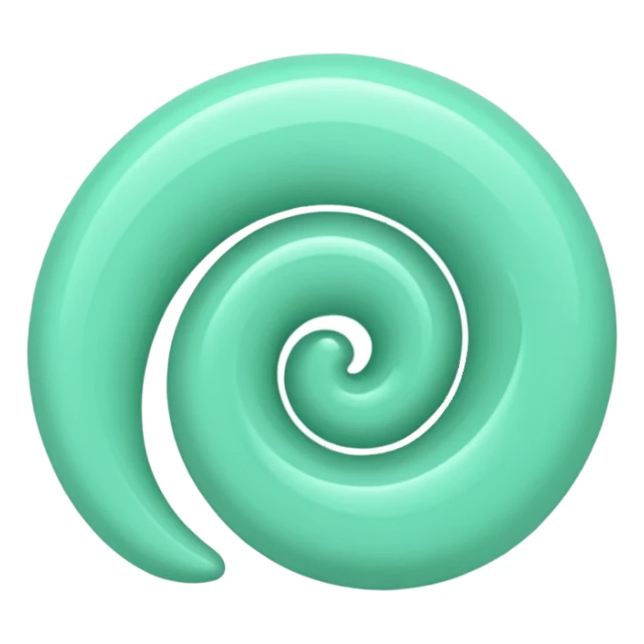 Mint green swirl sticker