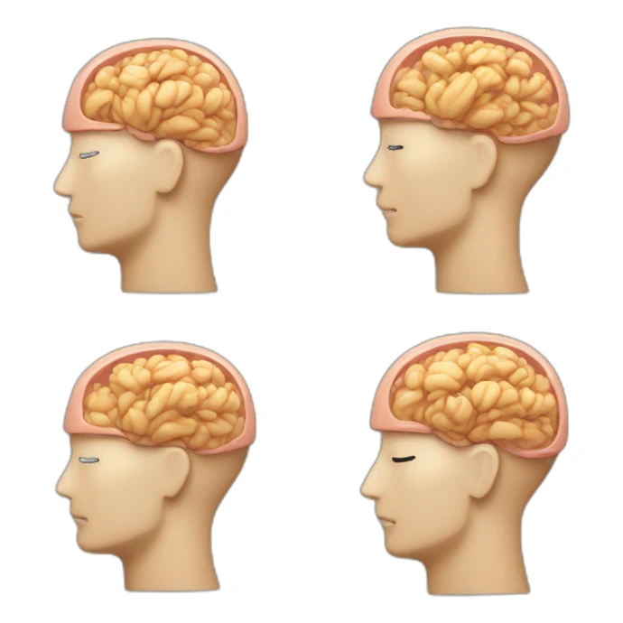 cerebro cargando pesas sticker