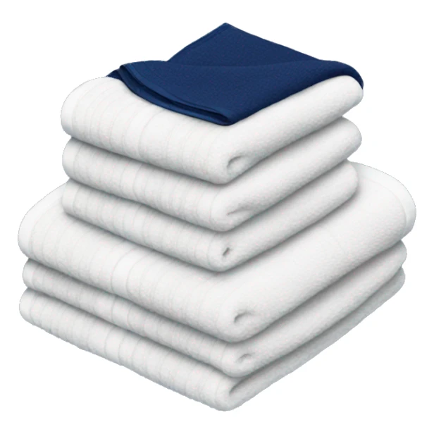 Navy blue stacked towels  sticker
