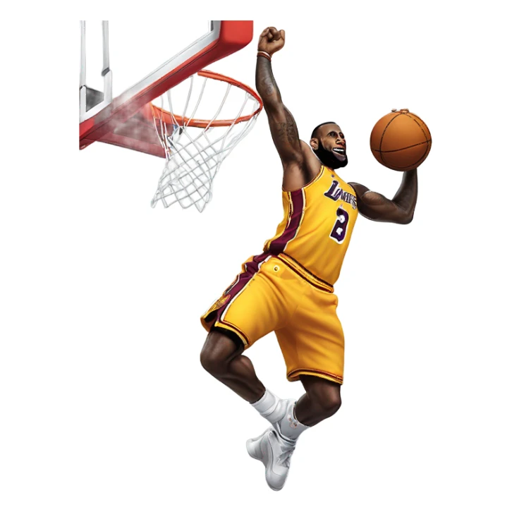 LeBron dunking sticker
