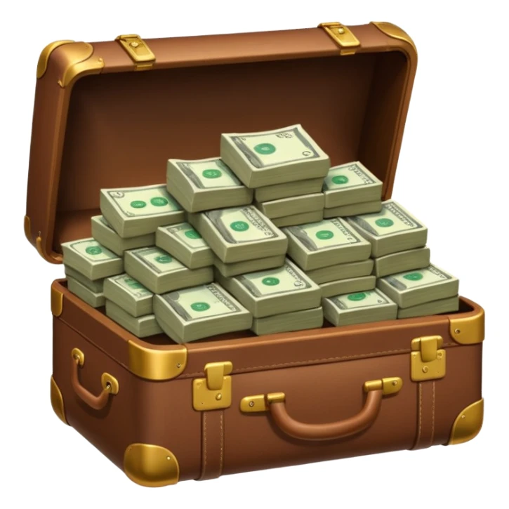 maleta con dinero sticker