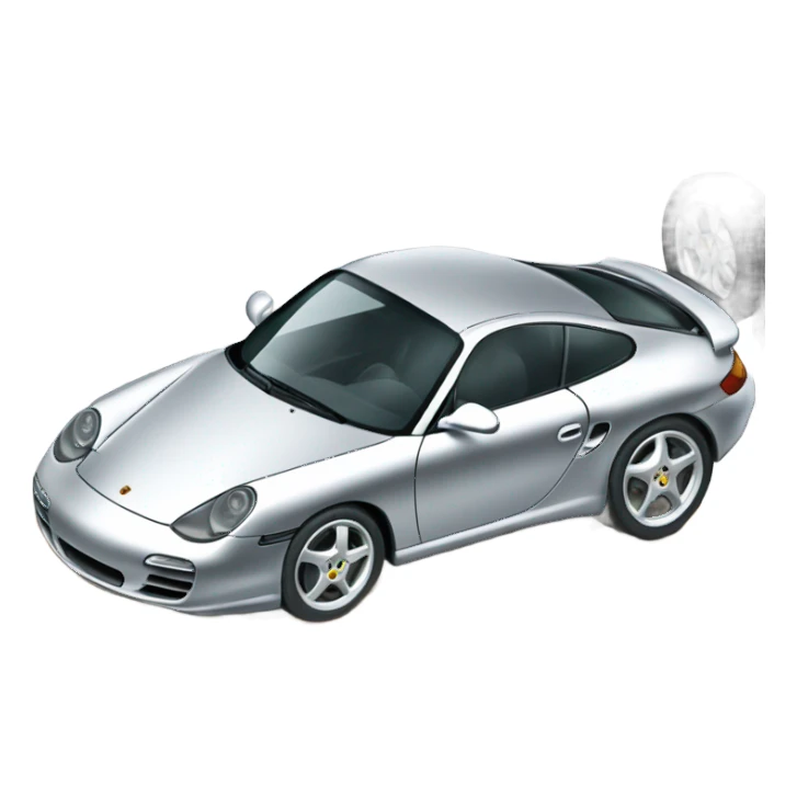 Silver Porsche 986 getting new tyres sticker