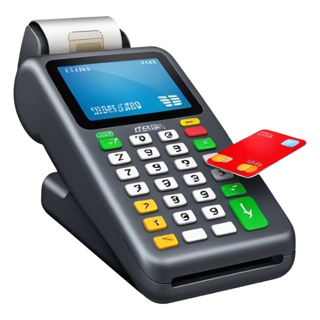 Debit card swiping payment terminal touchscreen sticker