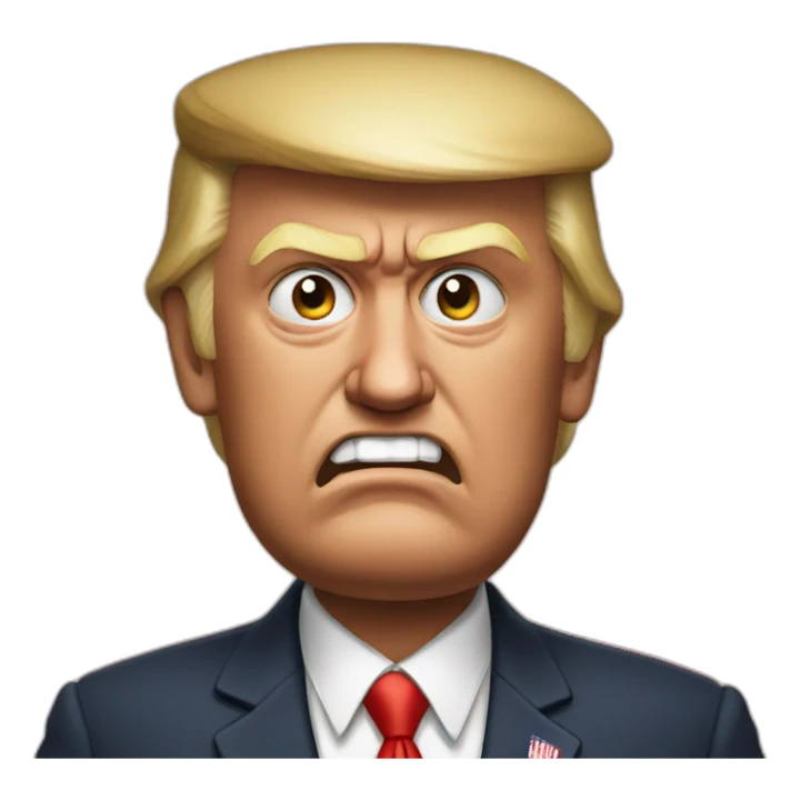 angry trump sticker