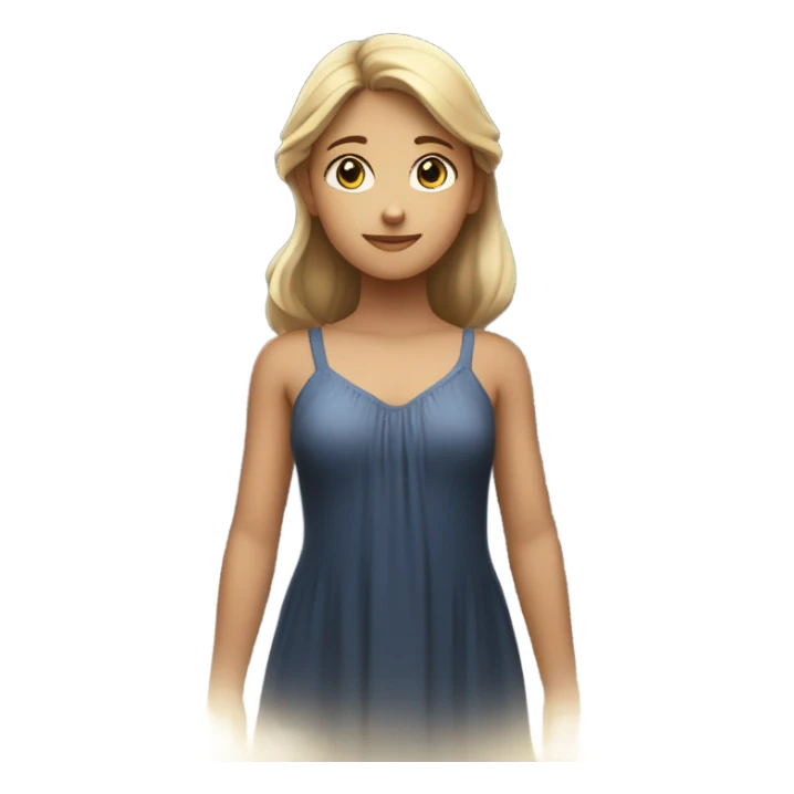 night with girl sticker