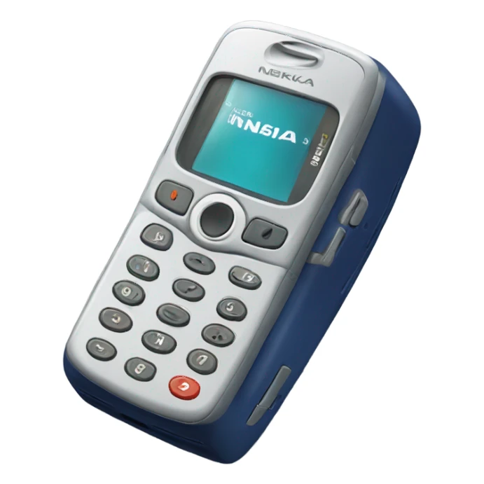 old nokia phone with game sticker