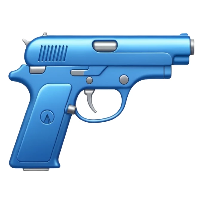 Blue gun sticker
