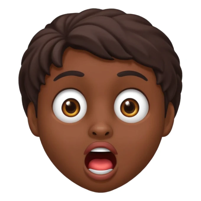 Boomganza character, surprised face sticker