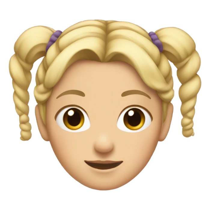 Pigtail blonde girl sticker