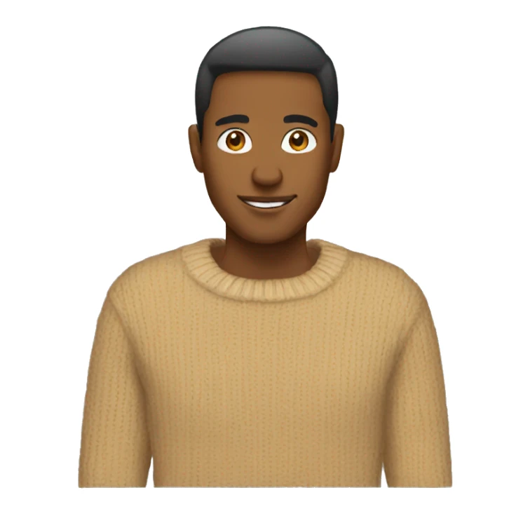 tan sweater sticker
