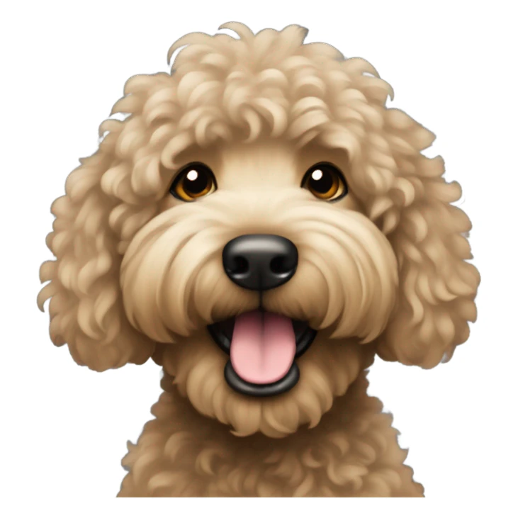 Black golden doodle  sticker