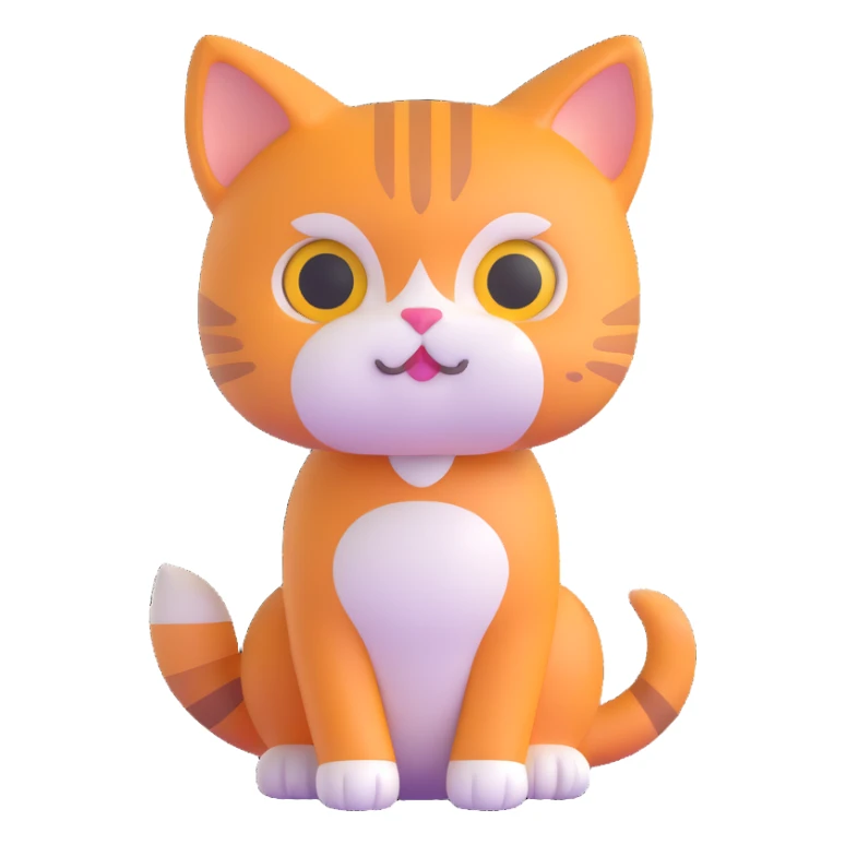 adorable cat posing sticker