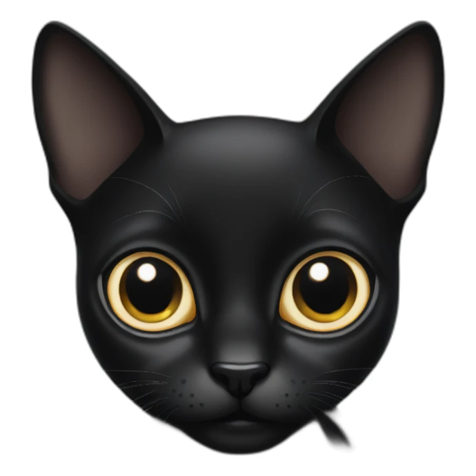 Black cat big eyes sticker