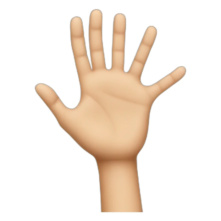 10 finger hand sticker